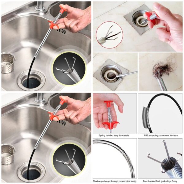 Cleaning Tool Drainer Sink Cleaner Wire Snake Drain