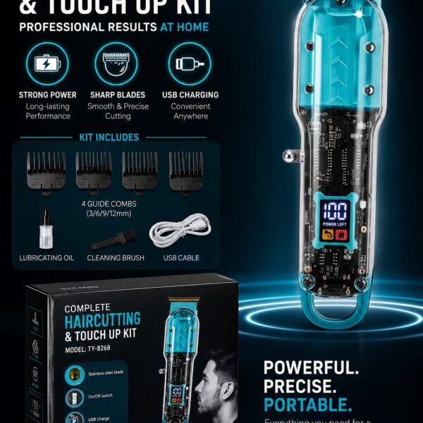 Daling New Full Transparent Visible Body Hair Cutting Machine Cordless Shaver Trimmer Barber / Modern Design, Professional Performance!
