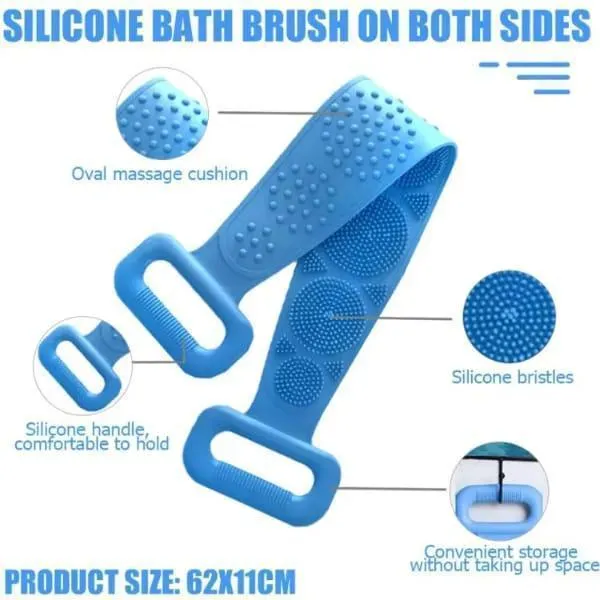 Pack of 2, Bath scrubber Silicon Belt, Pack of 2 - Image 6