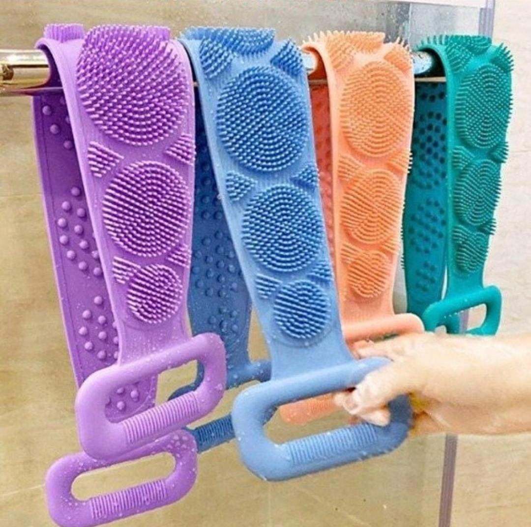 Pack of 2, Bath scrubber Silicon Belt, Pack of 2 - Image 3