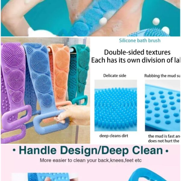 Pack of 2, Bath scrubber Silicon Belt, Pack of 2