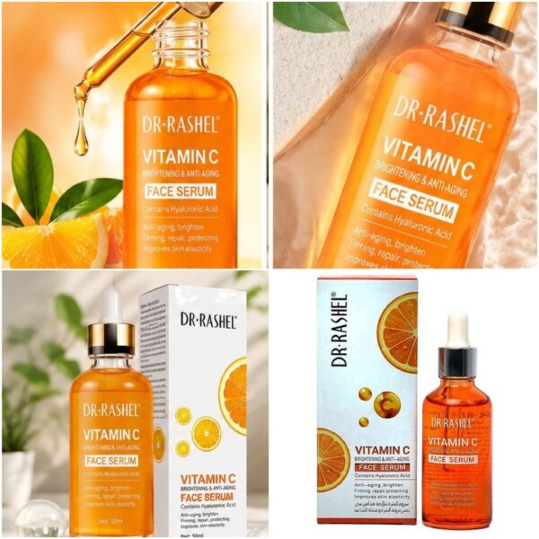 Dr. Rashel Vitamin C Face Serum – Brightening & Hydrating Skin Care (50ml). ڈاکٹر راشیل وٹامن سی فیس سیرم – جلد کو نکھارنے اور گہرائی سے نمی فراہم کرنے والا سکن کیئر سیرم (50ml)