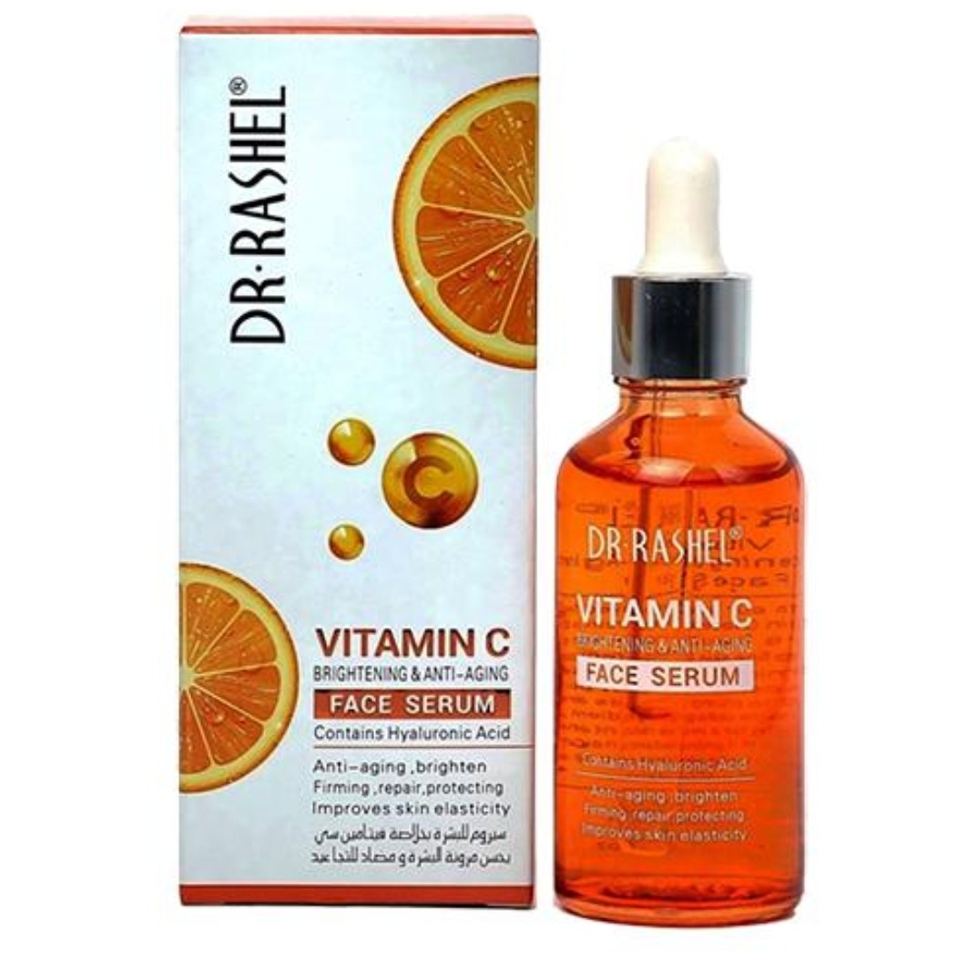 Dr. Rashel Vitamin C Face Serum – Brightening & Hydrating Skin Care (50ml). ڈاکٹر راشیل وٹامن سی فیس سیرم – جلد کو نکھارنے اور گہرائی سے نمی فراہم کرنے والا سکن کیئر سیرم (50ml)