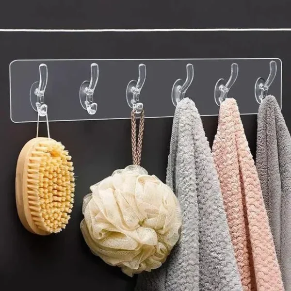 Wall Hooks ABS Plastic / Crystal Wall Hooks, Pack Of 2